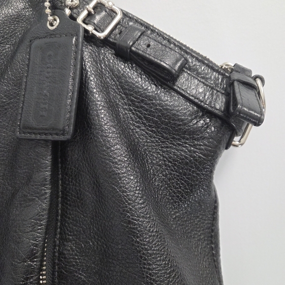 Coach Madison Black Leather Satchel Bag Handbag 18641 - Picture 4 of 15